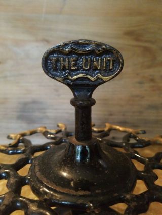 Antique Vintage Cast Iron Stand Rubber Stamp Holder - The Unit 7