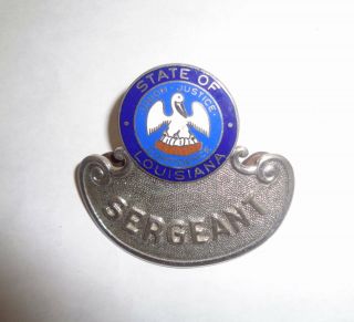 Vintage Obsolete Louisiana State Police Hat Badge
