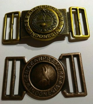 2 Scout Belt Buckles From Indonesia