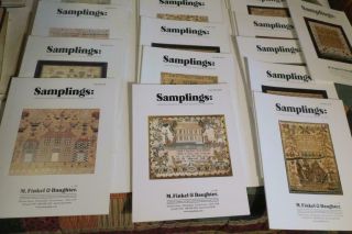 24 Finkel Sampler,  Needlework catalogs; curated descriptions,  color Photos,  prices 2