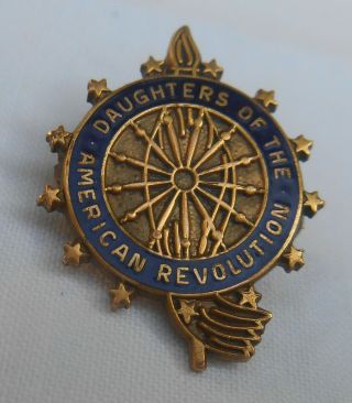 Vintage Dar Daughter American Revolution Pin Insignia Caldwell Numbered Rare