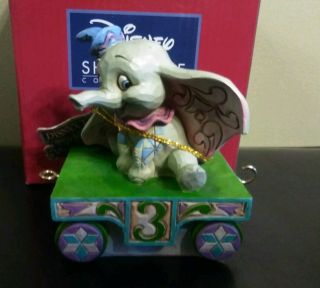 Jim Shore Disney Traditions Birthday Train Car Dumbo Age 3 Figurine 4043657