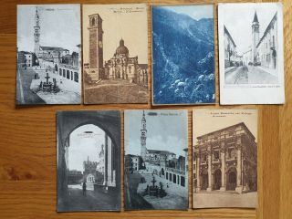 Ww1 Passed By Censor / Field Post Office Postcard X23 Various Italy Scenes 1918