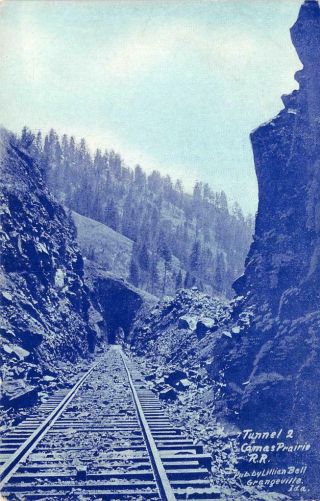 Tunnel 2,  Camas Prairie Railroad,  Grangeviile,  Idaho Short Line C1910s Postcard
