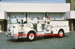 Fire Apparatus Slide,  Engine 52,  Sanger / Ca,  1975 Crown