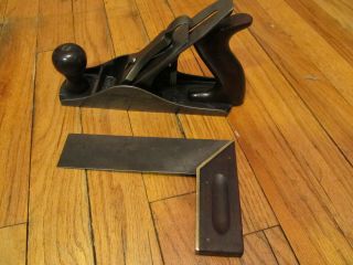 Vintage Bailey No.  4 Woodworking Plane Pat.  1910 & Stanley Sw 7.  5 " Square Usa