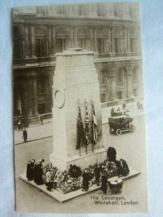 Post Ww1 Pc The Cenotaph Whitehall London Opened King George V Nov 11th 1920
