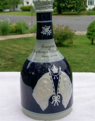 Copeland Spode 1911coronation Decanter King George,  Queen Mary Usher Distillers
