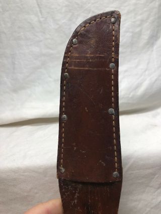 Robeson Shuredge No.  20 USN marked WWII knife w/ sheath Missing Bottom 5
