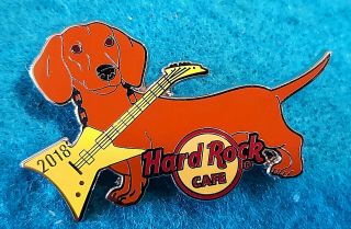 Online 2018 Sausage Dog Series Dachshund Breed Guitar Hard Rock Cafe Pin Le100