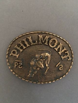 Vintage Boy Scouts Of America Philmont Scout Ranch Belt Buckle Steer Brass Tone