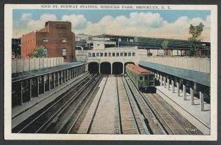 Brooklyn York City Ny: C.  1920s Postcard 62nd St.  Subway Station Borough Park