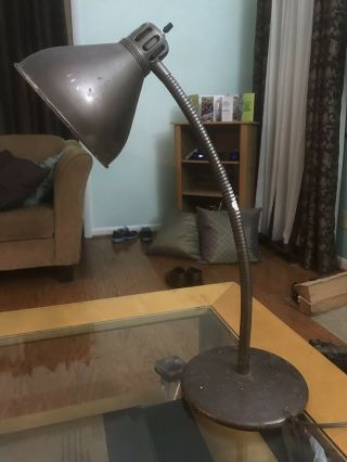 Vintage Dazor Industrial Goose Neck Lamp No.  1069 Perfect