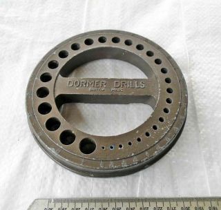 Vintage Rare Circular Alloy Drill Bit Stand 1/16 " To1/2 " By Dormer Drill Old Tool