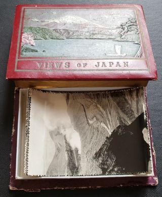 Vintage Views Of Japan Postcards In Hand Made Holder - 30 Postcards - Scarce