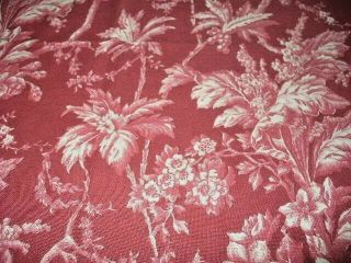 Vintage Tablecloth Red & White 100 Cotton Round