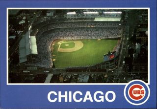 Chicago Cubs Baseball Wrigley Field Illinois Il Night Scene 4x6