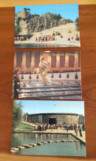 3 Vintage Postcards From Russia Of Mamai Hill Heroes Of Battle Of Stalingrad