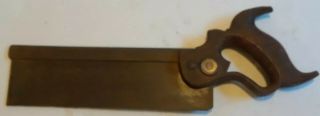 Antique Henry Disston & Sons Warrented Superior 10 " Blade Back Saw Dovetail