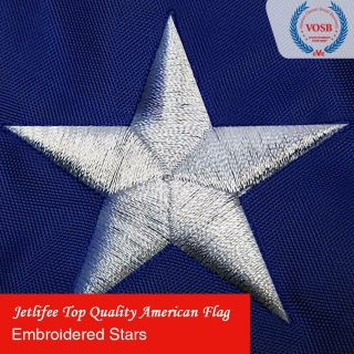 Jetlifee American Flag 6x10 Ft - by U.  S.  Veterans Owned Biz.  Embroidered Stars 2