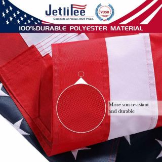 Jetlifee American Flag 6x10 Ft - by U.  S.  Veterans Owned Biz.  Embroidered Stars 4