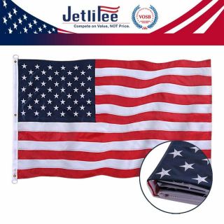 Jetlifee American Flag 6x10 Ft - by U.  S.  Veterans Owned Biz.  Embroidered Stars 7