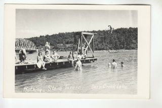 Real Photo Postcard Bathing Stone Tavern Deep Creek Lake Md