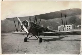 1930s Photograph Avro Bi - Plane Kai Tak Kowloon Hong Kong