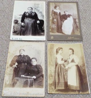 Victorian Cabinet Photographs 12 Antique Photos of Groups of People c1890 3