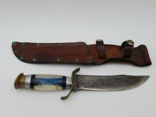 Wwii Us Military Theater Made Navy Submarine Trench Art Fixed Blade Knife 10 3/8