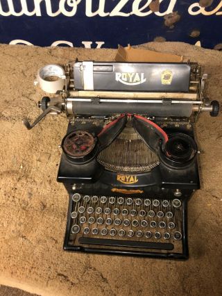 Royal Typewriter No.  10 Single Beveled Glass Sides Glass Keys