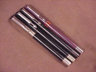 Parker 4 Vector Rollerball Pens,  All Different Color Configurations C1980,