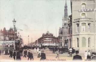 Blackpool - The Square & Tram By Jws 1904