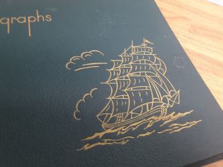 Vintage Photo Album with Ship design Black pages Green Cover 2