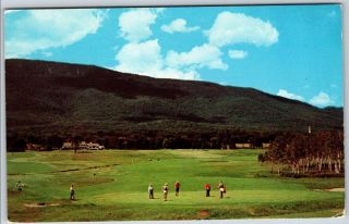 Vintage Vt Postcard 1 Ekwanok Country Club Golf Course Manchester Vermont A05