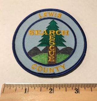 Rare Lewis County Search And Rescue Sar Patch Washington Wa Tree