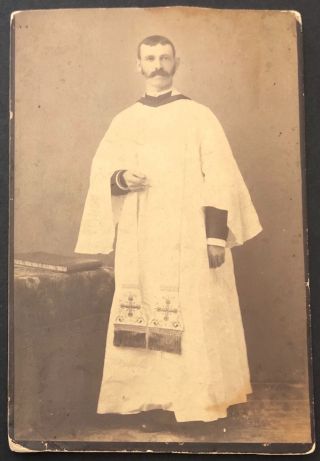 Bishop Of Alaska - Episcopal Reverend Peter Rowe 1890s Cabinet Card