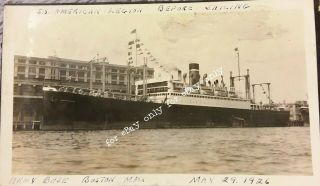 2 Vintage Old 1926 Photos Of Aleppo Shriners S.  S.  American Legion Ship Boston Ma