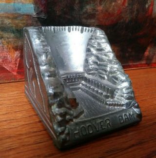 Vintage Hoover Dam Miniature Souvenir Building Cast Metal Boulder Dam
