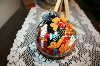 Christopher Radko 2004 Handpainted Mission Ball Christmas Ornament Made In Polan