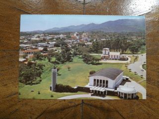 Vintage Colour Postcard Queens Hall Courtauld Theatre Umtali Rhodesia 1950s.