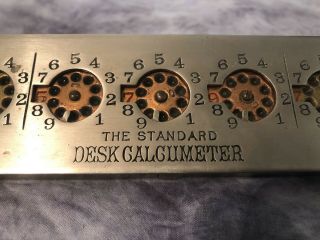 " The Standard Desk Calcumeter " 8 Dial Calculator By Morse