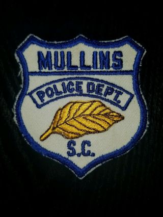 Vintage Mullins Sc Police Department Patch