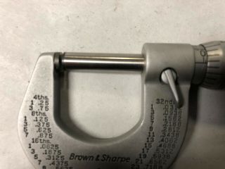 MACHINIST TOOLS LATHE MILL Brown & Sharpe Carbide Tip Micrometer Gage Gauge 2