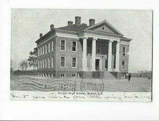 1910 Postcard - Mccoll High School,  Mccoll,  South Carolina