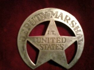 United States Indian Territory Deputy Marshal Badge,  1880 