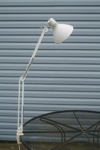 Luxo Articulating Industrial Desk Bench Light Dual Lamp Swing Arm