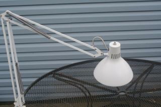 Luxo Articulating Industrial Desk Bench Light Dual Lamp Swing Arm 4