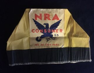 1930’s Fdr Era Nra/national Recovery Administration Crepe Paper Stitched Hat