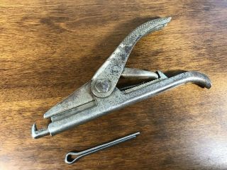Rare Antique Patent 1912 May’s Cotter Pin Puller Ratchet Pliers Unusual Tool